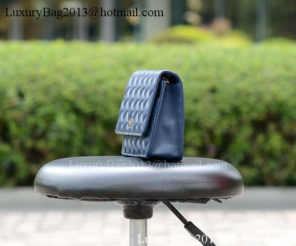 Chanel mini Flap Bags Blue Sheepskin Leather A33814 Silver Chanel mini Flap Bags Blue Sheepskin Leather A33814 Silver