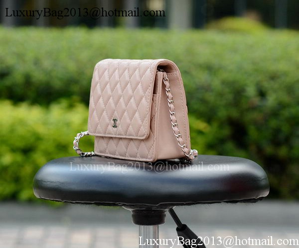 Chanel mini Flap Bags Pink Sheepskin Leather A33814 Silver Chanel mini Flap Bags Pink Sheepskin Leather A33814 Silver