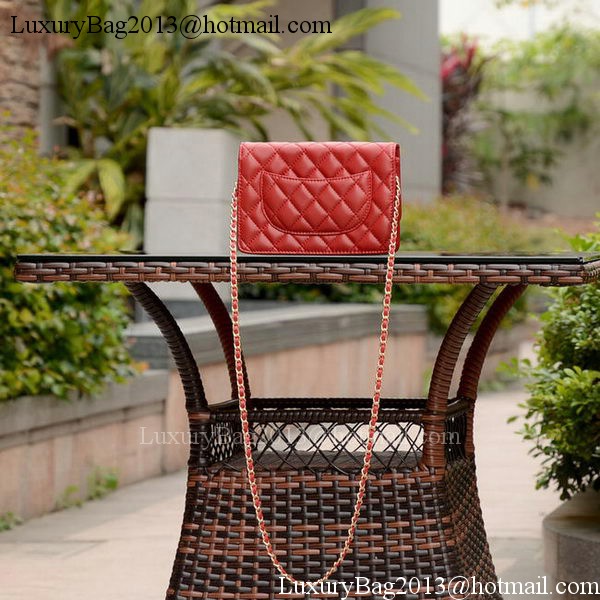 Chanel mini Flap Bags Red Sheepskin Leather A33814 Gold Chanel mini Flap Bags Red Sheepskin Leather A33814 Gold