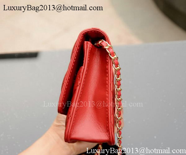 Chanel mini Flap Bags Red Sheepskin Leather A33814 Gold Chanel mini Flap Bags Red Sheepskin Leather A33814 Gold