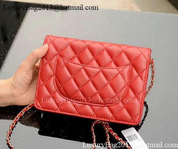 Chanel mini Flap Bags Red Sheepskin Leather A33814 Gold Chanel mini Flap Bags Red Sheepskin Leather A33814 Gold