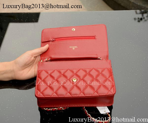 Chanel mini Flap Bags Red Sheepskin Leather A33814 Gold Chanel mini Flap Bags Red Sheepskin Leather A33814 Gold