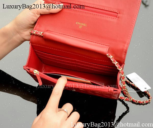 Chanel mini Flap Bags Red Sheepskin Leather A33814 Gold Chanel mini Flap Bags Red Sheepskin Leather A33814 Gold