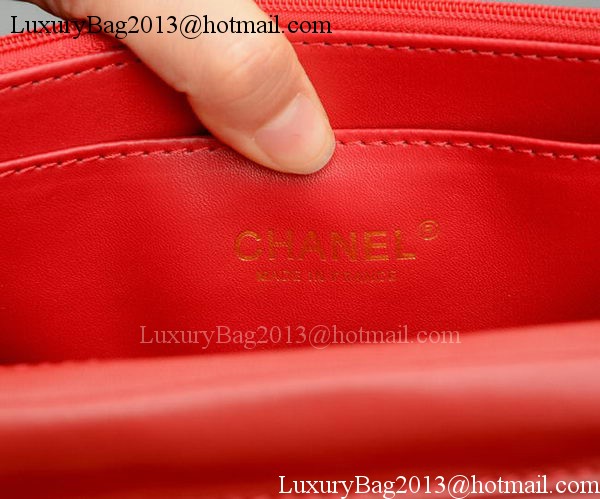 Chanel mini Flap Bags Red Sheepskin Leather A33814 Gold Chanel mini Flap Bags Red Sheepskin Leather A33814 Gold
