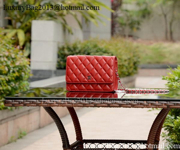 Chanel mini Flap Bags Red Sheepskin Leather A33814 Silver Chanel mini Flap Bags Red Sheepskin Leather A33814 Silver