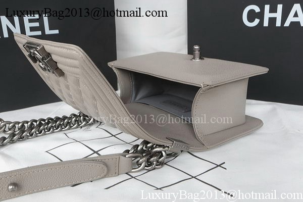 Boy Chanel mini Flap Bag Original Cannage Pattern A67085 Grey Boy Chanel mini Flap Bag Original Cannage Pattern A67085 Grey