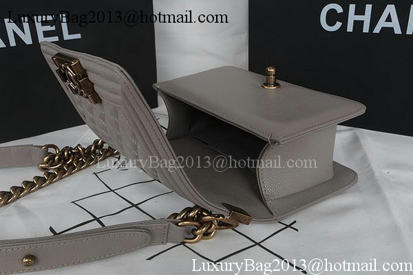 Boy Chanel mini Flap Bag Original Cannage Pattern A67085 Grey Boy Chanel mini Flap Bag Original Cannage Pattern A67085 Grey