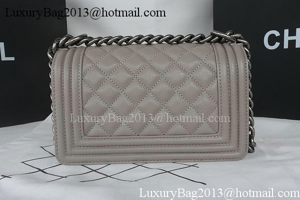 Boy Chanel mini Flap Bag Original Cannage Pattern A67085 Grey Boy Chanel mini Flap Bag Original Cannage Pattern A67085 Grey