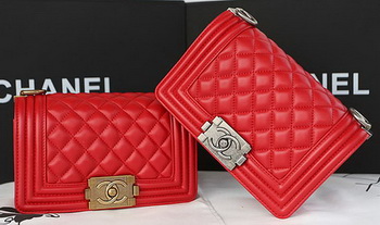 Boy Chanel mini Flap Bag Original Sheepskin A67085 Red Boy Chanel mini Flap Bag Original Sheepskin A67085 Red