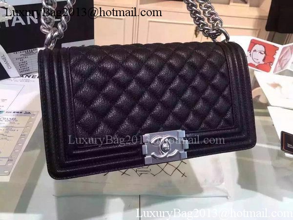 Chanel Boy Flap Shoulder Bags Deer Skin Leather A67086 Black Chanel Boy Flap Shoulder Bags Deer Skin Leather A67086 Black