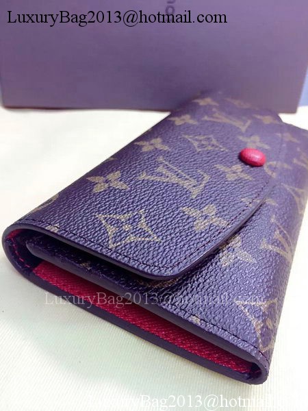 Louis Vuitton Monogram Canvas Emilie Wallet Rouge M60136 Red Louis Vuitton Monogram Canvas Emilie Wallet Rouge M60136 Red