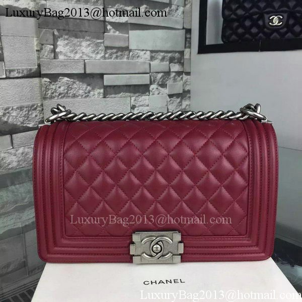 Chanel Boy Flap Shoulder Bags Sheepskin Leather A67086 Burgundy Chanel Boy Flap Shoulder Bags Sheepskin Leather A67086 Burgundy