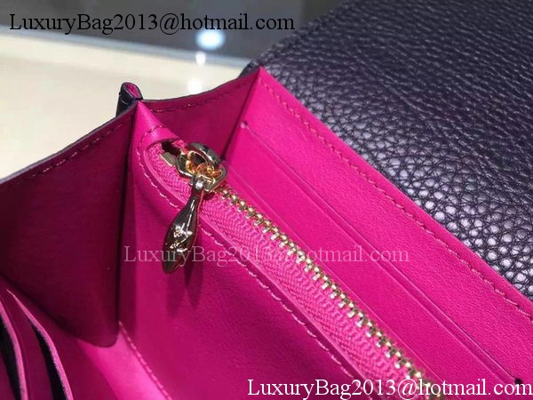 Louis Vuitton Litchi Leather LOUISE WALLET M60766 Black Louis Vuitton Litchi Leather LOUISE WALLET M60766 Black