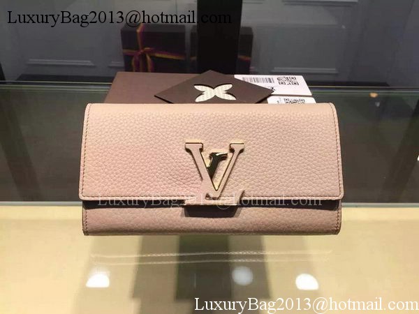 Louis Vuitton Litchi Leather LOUISE WALLET M60766 Light Pink Louis Vuitton Litchi Leather LOUISE WALLET M60766 Light Pink