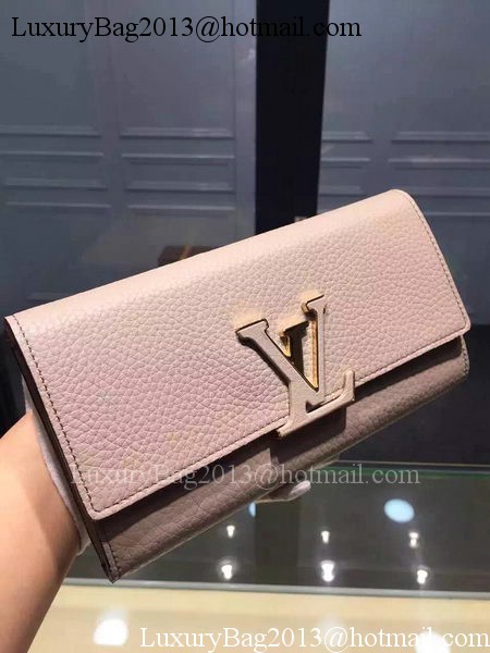 Louis Vuitton Litchi Leather LOUISE WALLET M60766 Light Pink Louis Vuitton Litchi Leather LOUISE WALLET M60766 Light Pink