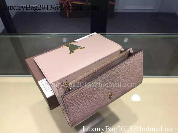 Louis Vuitton Litchi Leather LOUISE WALLET M60766 Light Pink Louis Vuitton Litchi Leather LOUISE WALLET M60766 Light Pink