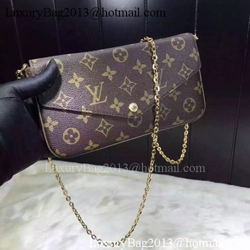 Louis Vuitton Monogram Canvas Felicie Chain Wallet M61276 Louis Vuitton Monogram Canvas Felicie Chain Wallet M61276