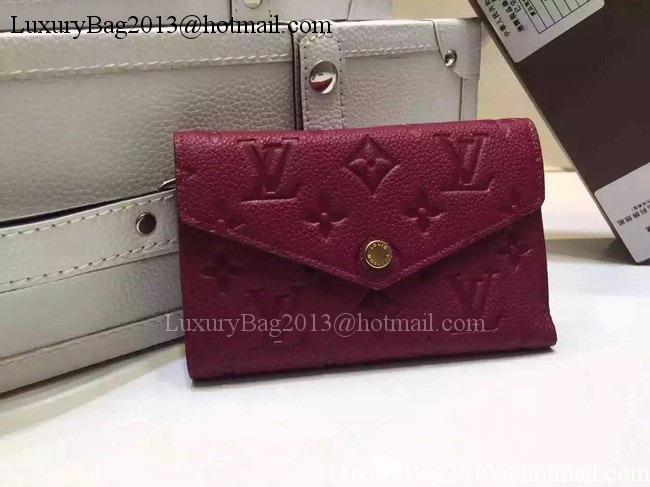 Louis Vuitton Monogram Empreinte SARAH WALLET M61184 Purple Louis Vuitton Monogram Empreinte SARAH WALLET M61184 Purple