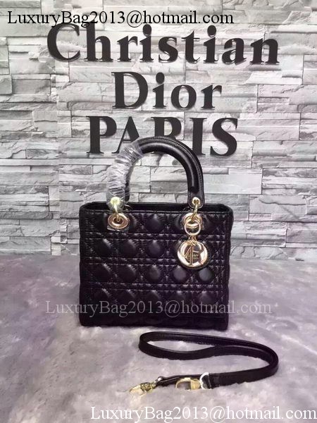Dior Small Lady Dior Bag Sheepskin Leather CD6322 Black Dior Small Lady Dior Bag Sheepskin Leather CD6322 Black