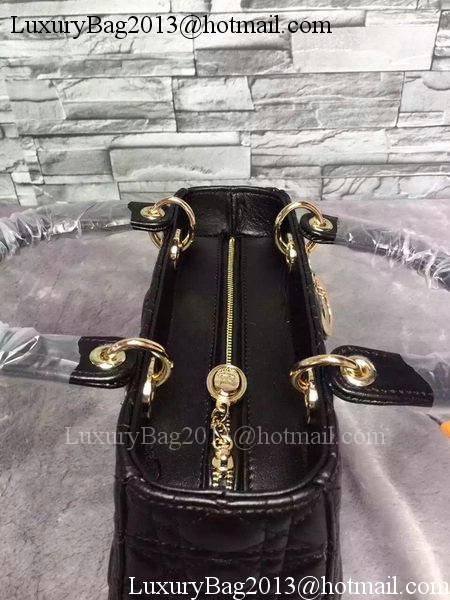 Dior Small Lady Dior Bag Sheepskin Leather CD6322 Black Dior Small Lady Dior Bag Sheepskin Leather CD6322 Black
