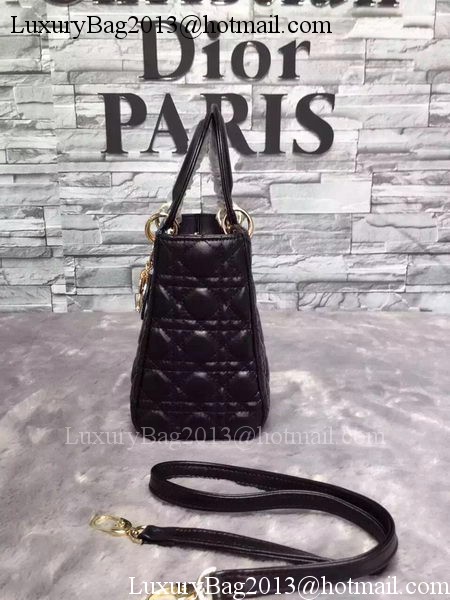 Dior Small Lady Dior Bag Sheepskin Leather CD6322 Black Dior Small Lady Dior Bag Sheepskin Leather CD6322 Black
