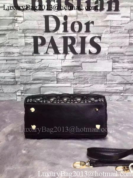 Dior Small Lady Dior Bag Sheepskin Leather CD6322 Black Dior Small Lady Dior Bag Sheepskin Leather CD6322 Black