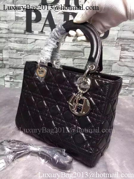 Dior Small Lady Dior Bag Sheepskin Leather CD6322 Black Dior Small Lady Dior Bag Sheepskin Leather CD6322 Black