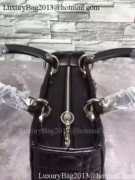 Dior Small Lady Dior Bag Sheepskin Leather CD6322 Black Dior Small Lady Dior Bag Sheepskin Leather CD6322 Black