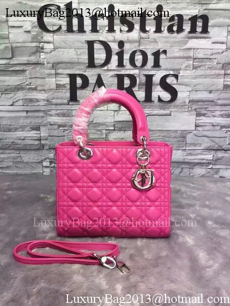 Dior Small Lady Dior Bag Sheepskin Leather CD6322 Rose Dior Small Lady Dior Bag Sheepskin Leather CD6322 Rose