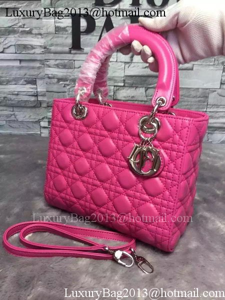 Dior Small Lady Dior Bag Sheepskin Leather CD6322 Rose Dior Small Lady Dior Bag Sheepskin Leather CD6322 Rose