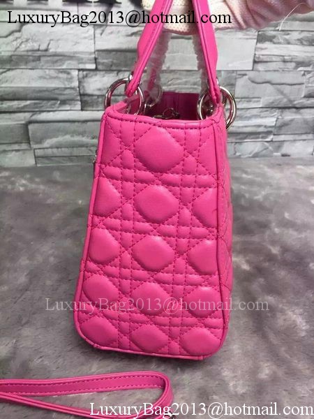 Dior Small Lady Dior Bag Sheepskin Leather CD6322 Rose Dior Small Lady Dior Bag Sheepskin Leather CD6322 Rose