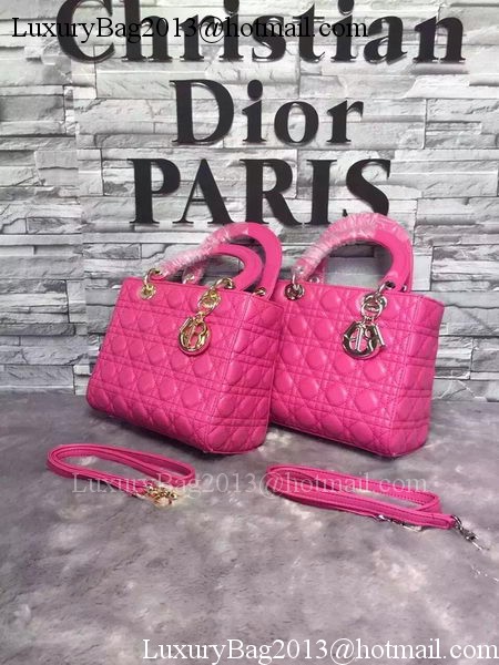 Dior Small Lady Dior Bag Sheepskin Leather CD6322 Rose Dior Small Lady Dior Bag Sheepskin Leather CD6322 Rose