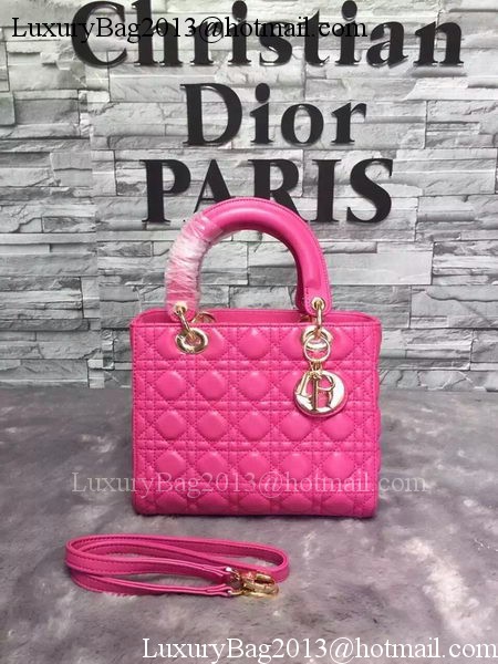Dior Small Lady Dior Bag Sheepskin Leather CD6322 Rose Dior Small Lady Dior Bag Sheepskin Leather CD6322 Rose