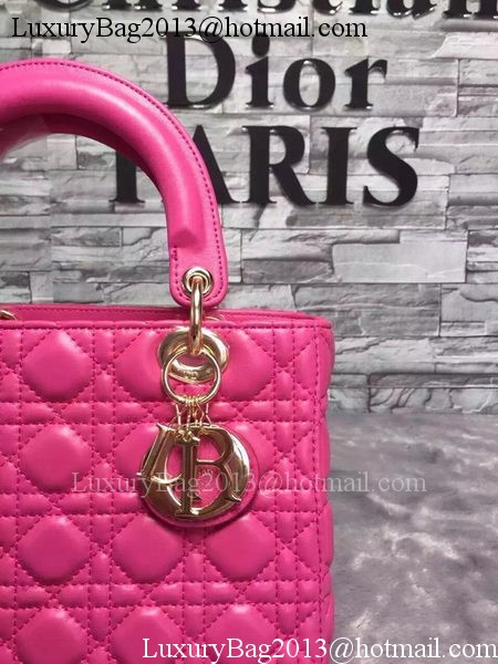 Dior Small Lady Dior Bag Sheepskin Leather CD6322 Rose Dior Small Lady Dior Bag Sheepskin Leather CD6322 Rose