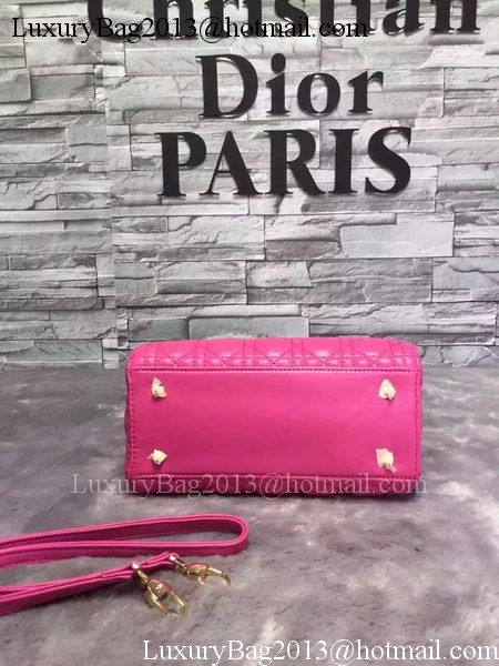 Dior Small Lady Dior Bag Sheepskin Leather CD6322 Rose Dior Small Lady Dior Bag Sheepskin Leather CD6322 Rose
