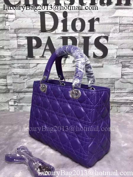 Dior Small Lady Dior Bag Sheepskin Leather CD6322 Violet Dior Small Lady Dior Bag Sheepskin Leather CD6322 Violet
