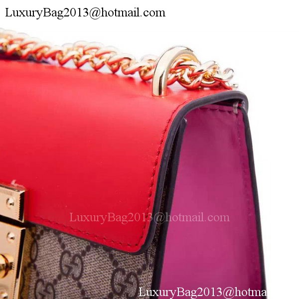 Gucci Padlock GG Supreme Shoulder Bags 409487 Red Gucci Padlock GG Supreme Shoulder Bags 409487 Red