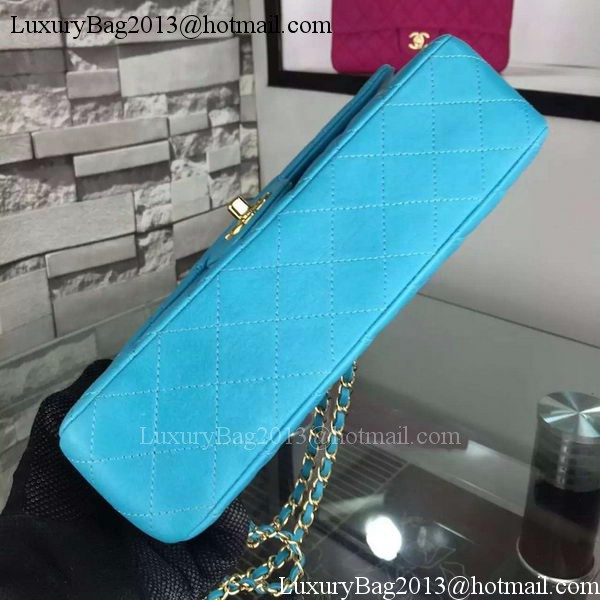 Chanel 2.55 Series Flap Bag Lambskin Leather A5024 Blue Chanel 2.55 Series Flap Bag Lambskin Leather A5024 Blue