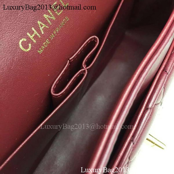 Chanel 2.55 Series Flap Bag Lambskin Leather A5024 Burgundy Chanel 2.55 Series Flap Bag Lambskin Leather A5024 Burgundy