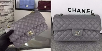 Chanel 2.55 Series Flap Bag Lambskin Leather A5024 Grey Chanel 2.55 Series Flap Bag Lambskin Leather A5024 Grey