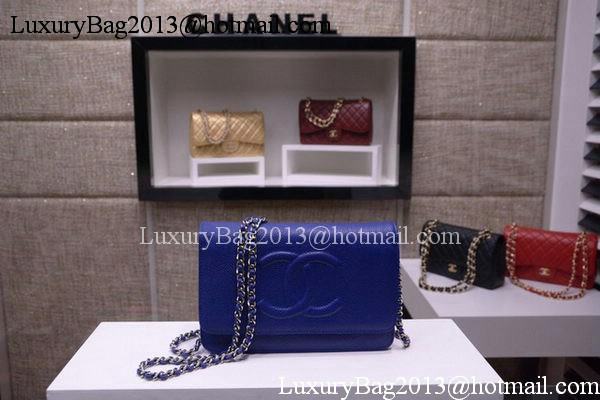 Chanel Flap Shoulder Bag Cavier Leather A33817 Blue Chanel Flap Shoulder Bag Cavier Leather A33817 Blue