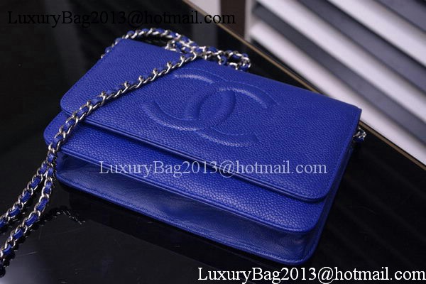 Chanel Flap Shoulder Bag Cavier Leather A33817 Blue Chanel Flap Shoulder Bag Cavier Leather A33817 Blue