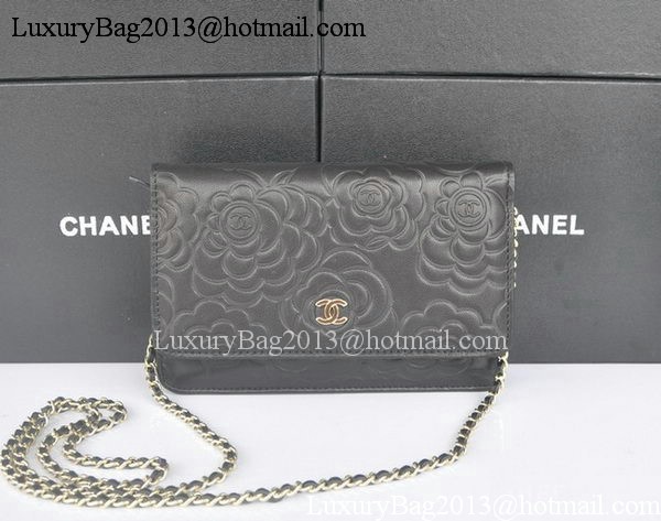 Chanel mini Flap Bags Camellia Sheepskin Leather A99301 Black Chanel mini Flap Bags Camellia Sheepskin Leather A99301 Black
