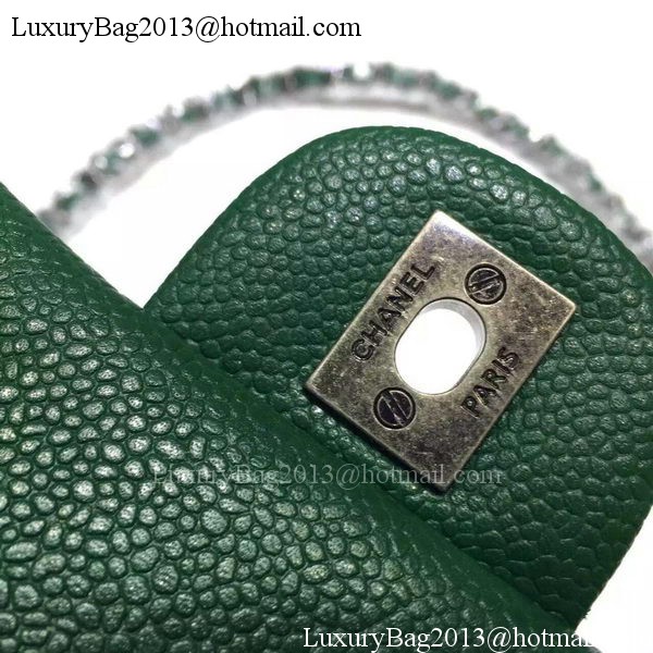 Chanel Classic MINI Flap Bag Litchi Leather A6874 Green Chanel Classic MINI Flap Bag Litchi Leather A6874 Green