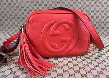 Gucci Soho Calfskin Leather Disco Bag 308364 Red Gucci Soho Calfskin Leather Disco Bag 308364 Red