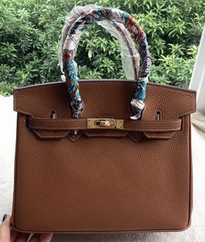 Hermes Birkin 30CM Tote Bags Brown Calfskin Leather BK30 Gold Hermes Birkin 30CM Tote Bags Brown Calfskin Leather BK30 Gold