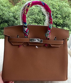 Hermes Birkin 30CM Tote Bags Brown Calfskin Leather BK30 Silver Hermes Birkin 30CM Tote Bags Brown Calfskin Leather BK30 Silver