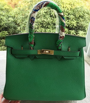 Hermes Birkin 30CM Tote Bags Green Calfskin Leather BK30 Gold Hermes Birkin 30CM Tote Bags Green Calfskin Leather BK30 Gold