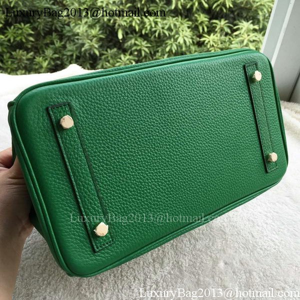 Hermes Birkin 30CM Tote Bags Green Calfskin Leather BK30 Gold Hermes Birkin 30CM Tote Bags Green Calfskin Leather BK30 Gold