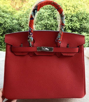 Hermes Birkin 30CM Tote Bags Red Calfskin Leather BK30 Silver Hermes Birkin 30CM Tote Bags Red Calfskin Leather BK30 Silver